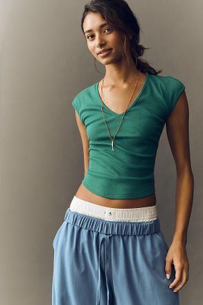 Maeve Betty V-Neck Short-Sleeve Tee by Maeve