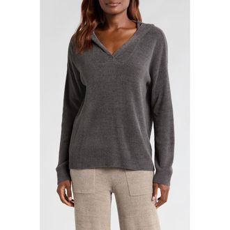 Barefoot Dreams CozyChic Ultra Lite Sweater Hoodie in Carbon at Nordstrom Rack, Size X-Large