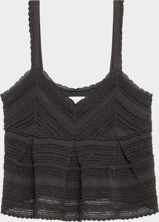 Zimmermann Lucky Lace Knit Tank Top