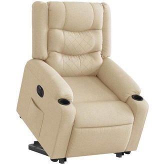 vidaXL Vidaxl - Sill&oacute;n El&eacute;ctrico Reclinable Elevable De Tela Color Crema