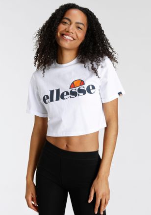Ellesse T-Shirt ELLESSE ALBERTA CROPPED TEE, Damen, Gr. 44, weiss (wei&szlig;), Obermaterial: 100% Baumwolle, bauchfrei, Rundhals, Shirts T-Shirt