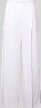 HUGO BOSS Relaxed Fit Hose aus Leinen-Mix in Weiss, Gr&ouml;&szlig;e 38