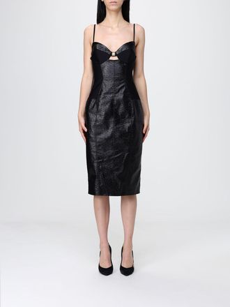 Elisabetta Franchi Abito midi in pelle sintetica