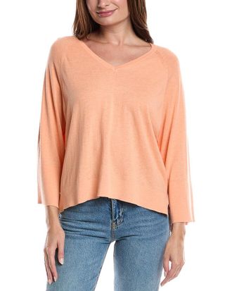 Fort&eacute; Cashmere Easy Silk & Cashmere-Blend Sweater