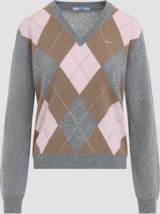 Prada Argyle trui met V-hals