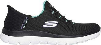 Skechers Mens Summits - Diamond Dream slip-in vrijetijdsschoenen (Zwart/Turkoois)