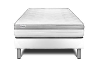 VITALIT Somier blanco + colch&oacute;n con espuma 120 x 190