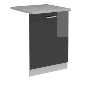 Vicco Tapa Del Lavavajillas R-line, Antracita Alto Brillo, 60 Cm, Et M&aacute;rmol