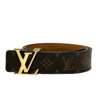 Louis Vuitton Pre-owned Initiales Monogram Belt - female - Louis Vuitton Vintage - Vintage Belts - Brown - ONE SIZE - Pre-owned