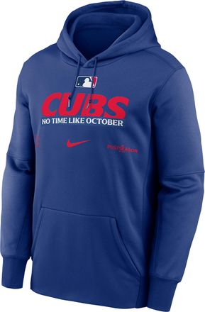 Nike Chicago Cubs 2026 Postseason Authentic Collection Nike Mens Therma-FIT MLB Pullover Hoodie in Blue | NKAQ4EWEJW-D28