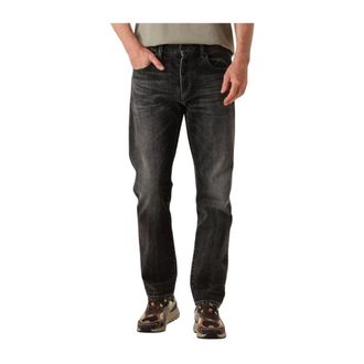 Butcher of Blue Jeans, Heren, Zwart, W34 L32, Denim, Heren Straight Leg Jeans in Dusk Denim