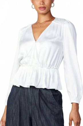 Current Air Sylvie Peplum Blouse In White