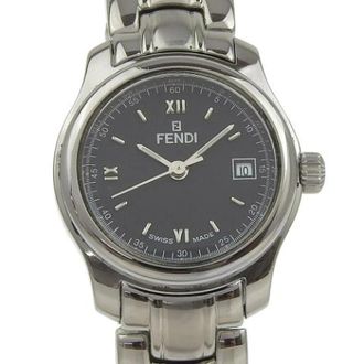 Fendi Pre-owned Stainless Steel Watch - Dames - Vintage Horloges - Zwart - ONE Size - Vintage