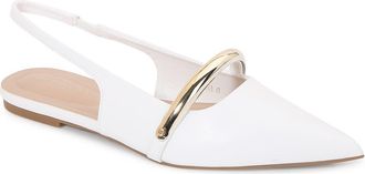 Berness Reina Slingback Flat in White at Nordstrom Rack, Size 7.5