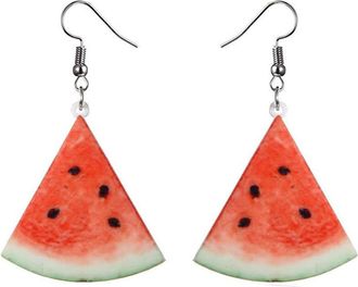 Generic 1Pair Lovely Watermelon Earring Jewellery Women Drop Dangle Ear Studs Jewelry Accessories Gift Creative and Exquisite Workmanship Convenient Handled