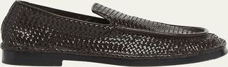 Bottega Veneta Mens Daddy Intrecciato Leather Loafers