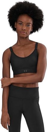 Under Armour Infinity Mid Impact Sports Bra Womens Bra Black/Black : MD D-DD, Mesh/Polyester