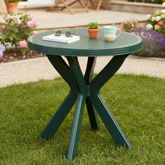 Dmora Dmora Table Basse DExt&eacute;rieur Ronde, Made In Italy, 70 X 70 X 72 Cm, Couleur Verte
