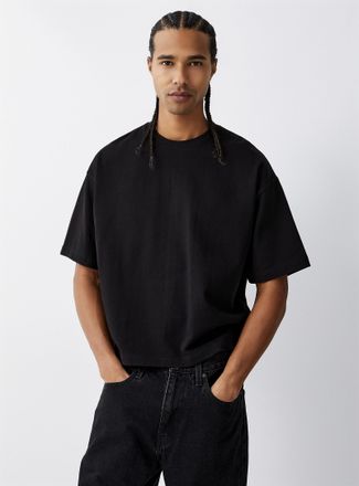 Le 31 Mens Cropped T-shirt Oversized fit