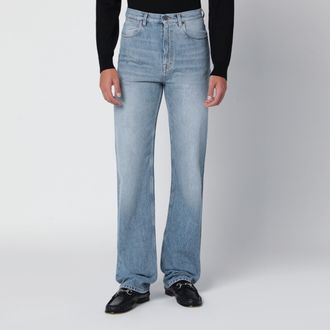 Gucci Pantalone in denim delav&eacute; schiarito