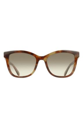 Ferragamo 54mm Rectangle Sunglasses in Milky Brown Tortoise at Nordstrom