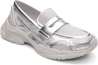 Ash Romie Bis Hybrid Mesh Loafer Sneaker in Silver/Silver at Nordstrom, Size 10Us