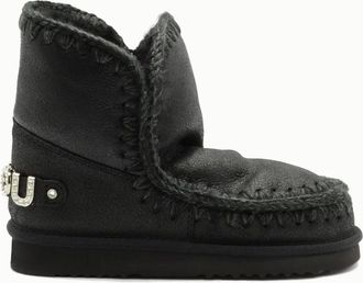 Mou Winter Boots, female, Black, Size: 6 US Black Fur Eskimo Boots