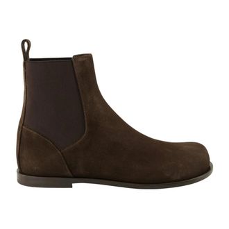 Fendi Chelsea Boots, male, Brown, Size: 7 1/2 US FF Squared Chelsea Boots