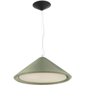 Faro Barcelona Faro Hue-in - L&aacute;mpara Colgante De Techo De C&uacute;pula Peque&ntilde;a Con 3 Luces Verde Oliva, E27