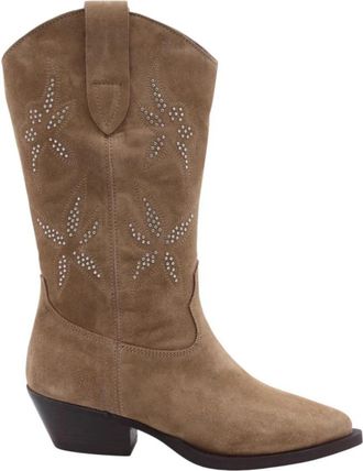 Alpe Stijlvolle Laars voor CRACO-liefhebbers - Dames - Cowboylaarzen - Beige - 36 EU - Schoenen
