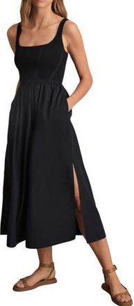 Reiss Kori Mixed Media Dress in Navy at Nordstrom Rack, Size 12 Us / 16 Uk