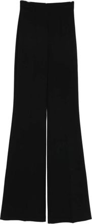 Sportmax High-waisted Wide-leg Broeken - Dames - Wijde Broeken - Zwart - L - Leer - Broeken