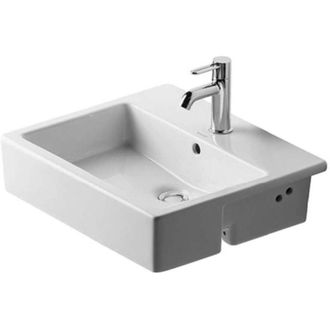 Duravit Duravit - semi-encastr&eacute; Vero 55 cm, avec trop-plein, avec banc de