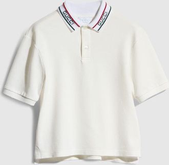 Gucci Kids - Cotton Piquet Polo Shirt, Size 10 years, White