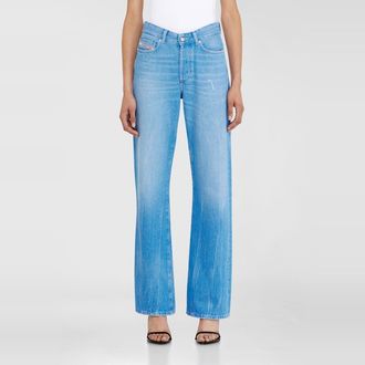 Diesel Regular Jeans High Waist 1971 D-Sent, Light blue, Button fly