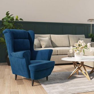 vidaXL Vidaxl - Sill&oacute;n De Terciopelo Azul