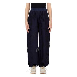 Liu Jo Dames, Broeken, Blauw, Maat: L
