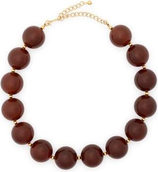 Kenneth Jay Lane Tortoise Bead Necklace in Brown at Nordstrom Rack