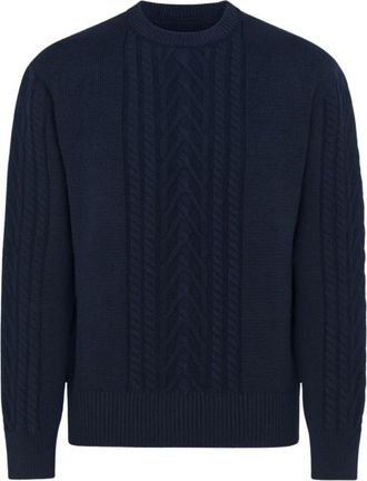 Paolo Pecora Heren, Truien, Blauw, Maat: XL Wol