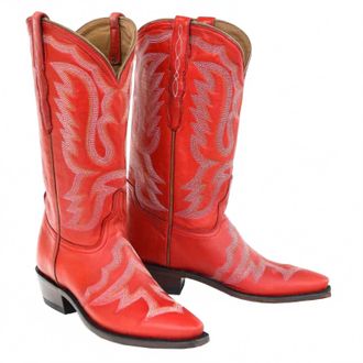 Lucchese Womens Western Boots In Sage Red