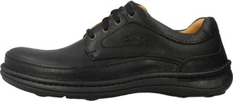 Clarks Heren, Schoenen, Zwart, Maat: 42 1/2 EU Leer