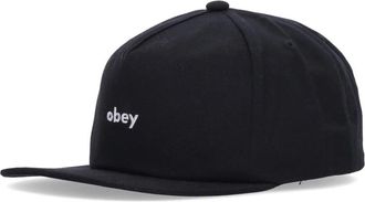 Obey Platte klep snapback pet zwart - Heren - Petten - Zwart - ONE Size - Katoen - Accessoires