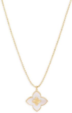 Argento Vivo Ball Chain Clover Pendant Necklace in Gold at Nordstrom
