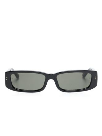 Linda Farrow Talita rectangle-frame sunglasses - unisex - Acetate - One Size - Black