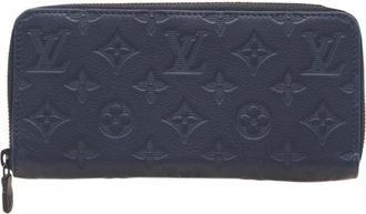 Louis Vuitton Blue Navy Monogram Shadow Long Wallet (Bi-Fold) (Pre-Owned)