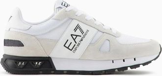 Emporio Armani Mens Black & White Legacy Sneaker - White - Size: 10
