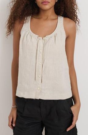 Alex Mill Sidney Sleeveless Linen Button-Up Top in Flax at Nordstrom Rack, Size X-Small