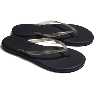 Tkees Aqua Waterproof Flip Flop in Onyx at Nordstrom, Size 11
