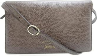 Gucci Pre-owned Cross Body Bags, female, Gray, Size: ONE SIZE Pre-owned Vintage Cross Body Bag