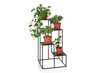 Wadiga Andrea House Ax69049 Soporte Plantero Metal Negro 40x40x77 Cm - Ref: Ax69049